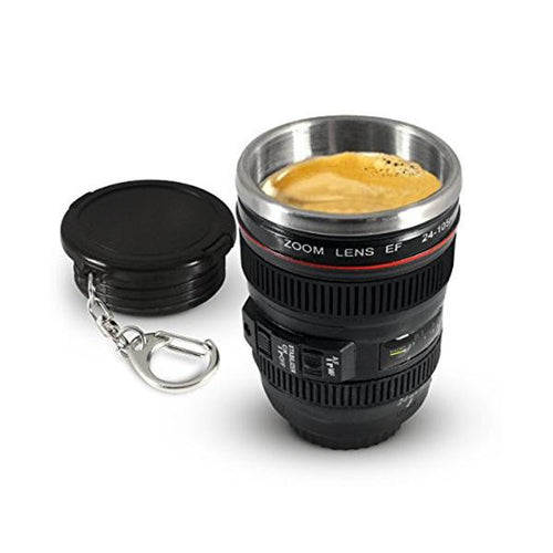 Mini SLR Camera Lens Shot Glass with Keychain